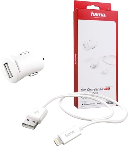 Hama Kfz-Ladeset, Lightning, 12 Watt, weiß