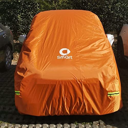 CANLAY Auto Abdeckung Vollständig, Kratzfest, strapazierfähige, UV Schutz für Smart Fortwo 451 453, Orange