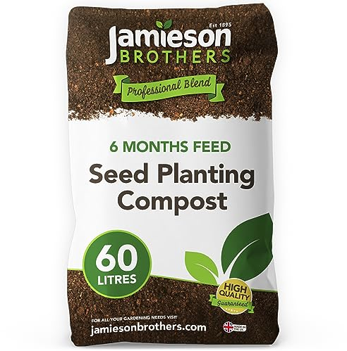 Seed Sowing, Cutting & Planting Compost 60L - Specially Formulated For Germinating Seedlings & Planting Cuttings - Professional Blend which has 6 months feeding as standard - By Jamieson Brothers