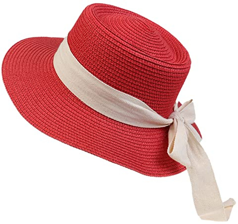 NiceYnn Chapeau de Soleil Panama Chapeau à Large Bord | en Paille Respirant Ruban Amovible