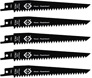 Lames de scie sabre HCS 6 tpi, jeu de 5