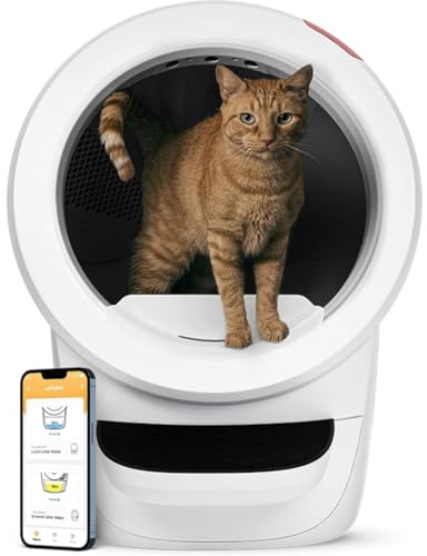 Litter-Robot 4 von Whisker, Weiß - Automatische, selbstreinigende Katzentoilette, hilft Gerüche zu reduzieren, funktioniert mit jedem klumpenden Streu