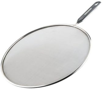 Fackelmann 42344 - Tapa antisalpicaduras (antisalpicaduras de aceite, plástico, acero inoxidable, 43,5 x 28,9 x 0,6 cm)