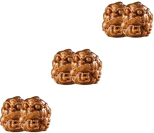 Garneck 6stücke Schlüsselanhänger Charms Im Antiken Tierdesign Für Schlüssel Taschen Handgefertigt Grünem Sandelholz Details Und Retro Stil