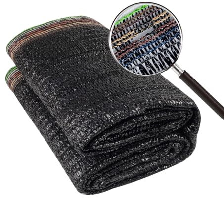 SUNNY GUARD 40 % 2,4 m x 3 m Schattentuch für Garten, Netzplane, Sonnenschutz, Pflanzenabdeckung für Gemüse, Gewächshaus, Hochbeet, Haustiere, Hühnerstall, Schwarz