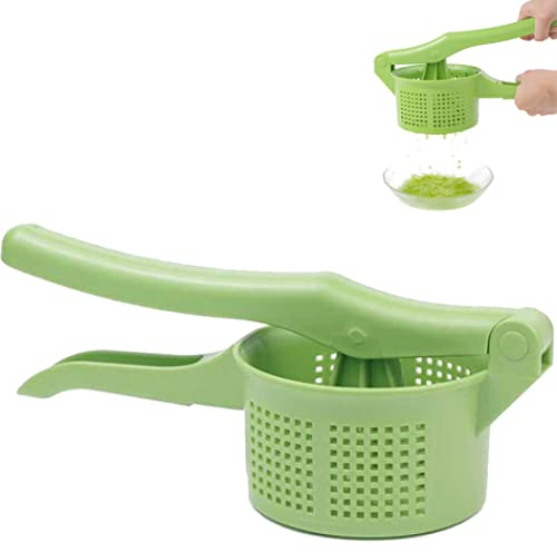 Potato Ricer,Potato Mashers, Pressing Vegetable Stuffing Squeezer Fruit Squeezing Tool Hand-Pressure Dehydration Tool for Kitchen Dining(Green)
