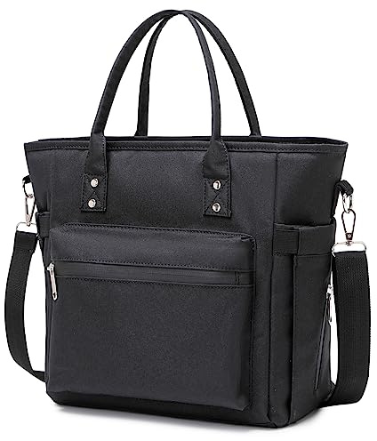 Senior Kühltasche Groß Leicht Lunch Tasche Isoliertasche zur Arbeit Schule Faltbar Wasserdicht Reißverschluss und Wasserflaschenhalter (Schwarz XL)