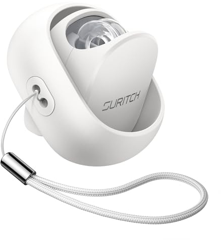 SURITCH Case Compatible with Loop Earplugs, 360° Rotatable Carrying Case with Lanyard, Anti-Fall Storage Container Box for Earplugs & Accessories (White)