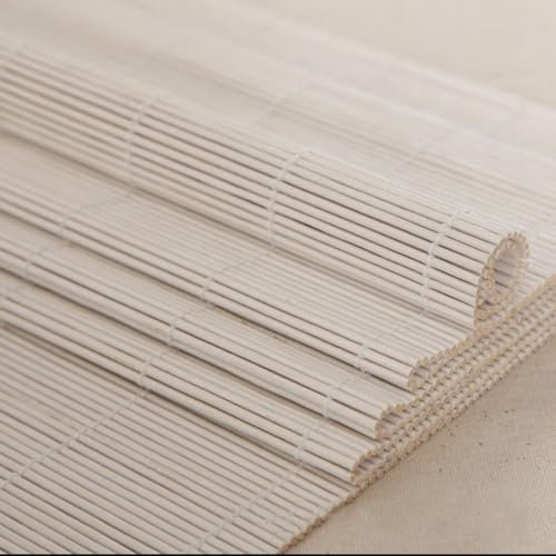 X1NGFU Natürliche Bambus-Rollo,Retro Bambus Raffrollo Jalousine Bambusrollo Innen,Sonnenschutz Und Sichtschutz Rollo Seitenzugrollo Für Fenster Türen,Anpassbar,Breite X Höhe (115cm x 220cm)