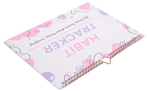 NUOBESTY Tracker Delle Abitudini Su Planner Mensile Per Obiettivi Diario Senza Data Per Allenamento Monitor Sonno e Tracciamento Progressi Stile Rilegatura a Spirale