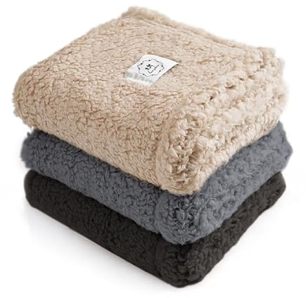 luciphia 1 Pack 3 Decke Superweich Premium Flauschig Hundedecke Katzendecke | Maschinenwaschbar weiche & warme Decke für Haustier Hunde Katze Welpe,Schützt Sofa & Möbel vor Haaren und Kratzern