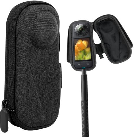 mimzemamz Custodia Protettiva per Insta360 X4, Piccola Borsa Portatile per Fotocamera, Struttura a Doppio Strato Protettivo, Borsa da Viaggio per Insta360 X4 Accessori, Grigio