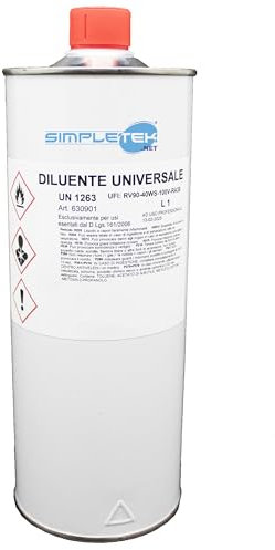 Simpletek - Diluyente universal para pinturas, 1 L, maceta de estaño, regulador de viscosidad