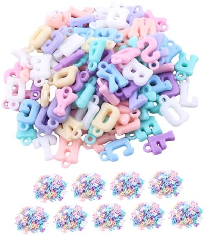 NUOBESTY 1000stücke Bunte Alphabetperlen Für Armbänder Und Halsketten Buchstabenanhänger Zur Schmuckherstellung Diy-bastelbedarf Perlenzubehör Für Schmuckdesigner