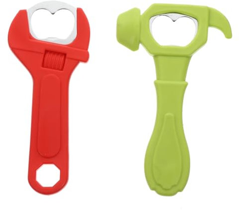 LIFKOME 2pcs Creative Hammer Shape Bottle Opener Multifunctional Lifter for Parties Cute Refrigerator Magnet Design Portable Barware Essential