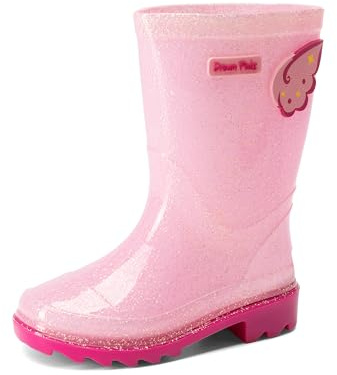 DREAM PAIRS Stivali da Pioggia con Paillettes per Bambine, con Suola Antiscivolo e Fodera Comoda, per Bambine e Bambini