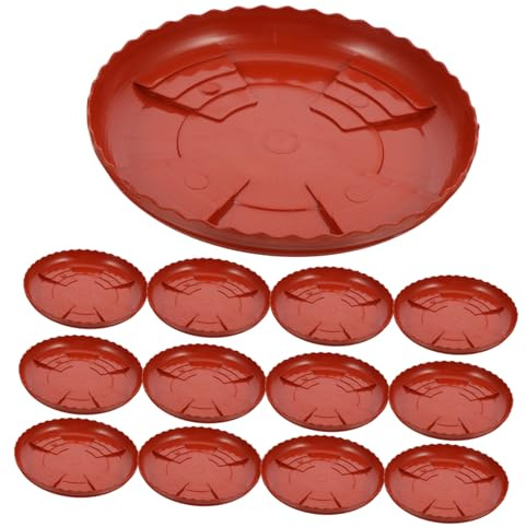 Mikikit 20 Pièces Saucisses de Plantes Plastique sous Plat Rond pour Pots de Fleurs Protection Drainage pour Plantes Intérieur Extérieur pour Éviter Écoulements Protéger Surfaces