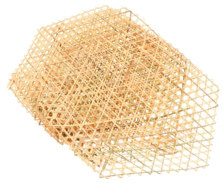 Ipetboom 12pcs Bamboo Cooking Mats Liners, Handmade Woven Mesh Kitchen Mats 11 and 10 Holes, Non-slip Heat Resistant Placements for Table Use and Gift a Friend