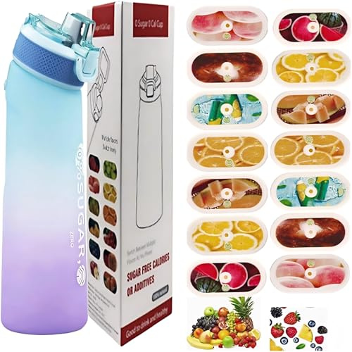 700ml Sportflasche, 14 Aromakapseln, auslaufsicher, hitze-/kältebeständig