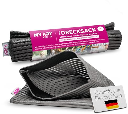 Ary's Drecksack M, Wäschesack/Wäschenetz/Wäschebeutel, Schuhwaschbeutel Waschmaschine, Universell Einsetzbar (Schuhe, Haushalt, Tiere, Sport, Kinder), schützt Waschmaschinen, Klettverschluss