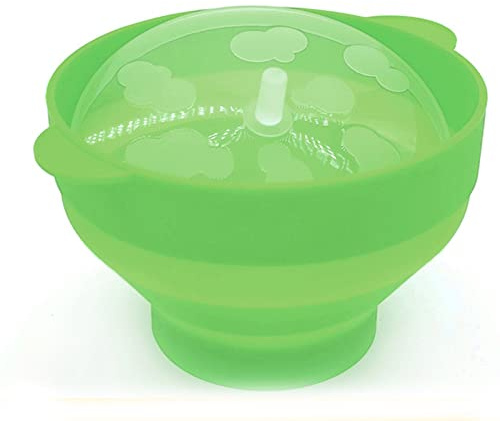 Palomitero De Silicona Para Microondas Colapsable Con Asa Y Tapa Recipiente Para Hacer Palomitas