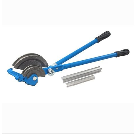 piegatrice per tubi Piegatubi a 180 gradi, piegatubi con diametro esterno di 15+22 mm, doppia scanalatura(Light Blue)
