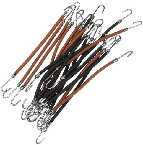 Ganchos para Coletas 20 Piezas, Cordón Elástico Gancho | Hierro, Poliéster y Alambre de Goma, Sujeción Firme para Cabello Grueso, para Mujer y Niña