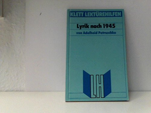 Lektürehilfen Lyrik der Nachkriegszeit 1945-1960
