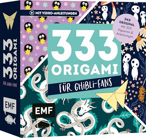 333 Origami – Für Ghibli-Fans – Niedliche Papiere falten: Das Original: Mit Anleitungen und 333 feinen Papieren: Hochwertiges Origami-Papier mit cuten Manga-Motiven