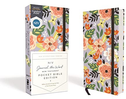 Niv, Journal the Word New Testament (Perfect for Note-Taking), Pocket Bible Edition, Hardcover, Floral, Red Letter, Comfort Print: New International Version, Floral, Red Letter, Comfort Print
