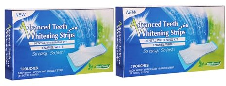 KAV PLUS 56 Professional Teeth Whitening Strips – Advanced Enamel-Safe Bleaching Strips for Sensitive Teeth, Home Whitening Kit for a Brighter Smile