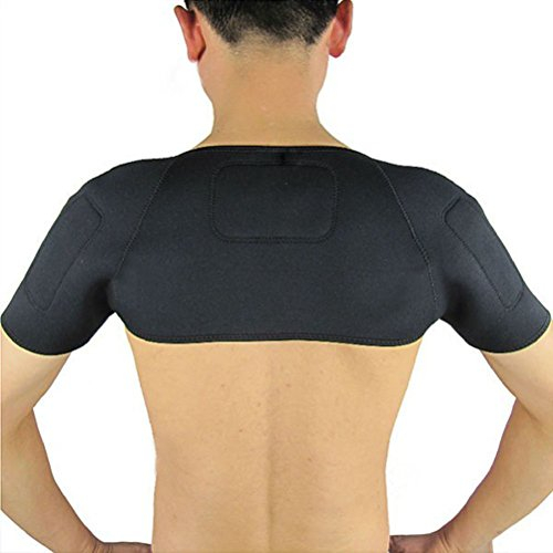 Artibetter Selbstwärmende Schulterbandage aus Neopren für Magnettherapie, für Damen und Herren, Schwarz