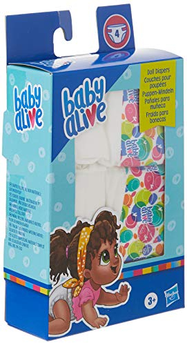 Baby Alive Puppen-Windeln Nachfüllpack, enthält 4 Windeln, Spielzeugzubehör, für Kinder ab 3 Jahren
