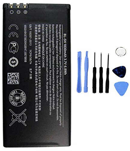 AKKU KOMPATIBEL MIT NOKIA LUMIA 630 635 638 BL-5H HOHE KAPAZITÄT 1830 MAH MIT DEMONTAGE-SET ENTHALTEN