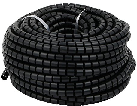 Aexit Filo cavo a spirale flessibile avvolgere il cavo ner-o Gestire il cavo 15 mm x 30 metri con clip (7b023cb3bbf421fd1770342bf5fbabdb)