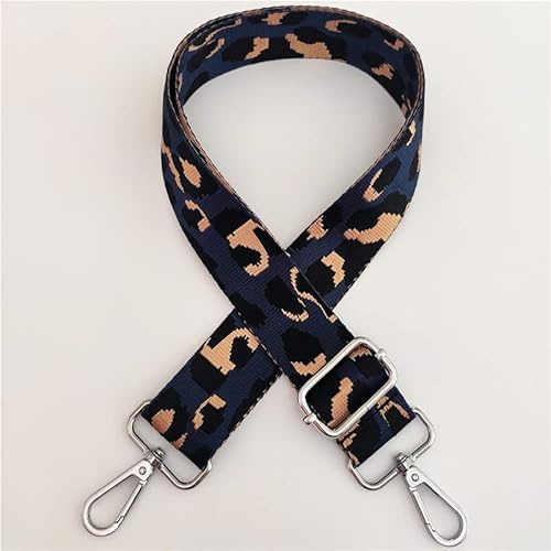 PTNKUIIY Verstellbarer Schulterriemen für Taschen, 80-130cm Taschengurt mit Karabiner 3,8cm Breit Schultergurt Taschenhenkel Tragegurt Umhängegurt für Handtaschen für Damen, DIY Zubehör,Dunkelblau
