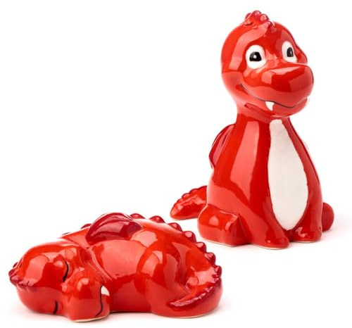 Puckator Roter Drache Salz- und Pfefferstreuer aus Keramik