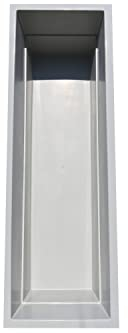 Wacredo GFK Rechteckbecken 240 x 120 x 100cm Kneippbecken Teichbecken Wasserspielbecken architektonisches Wasserbecken für Wasserspiel Glasfaser (Grau)