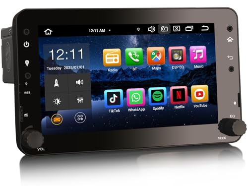 GONFEN 7 Zoll 8-Kern Android 14 Autoradio für Alfa Romeo 159 Spider Sportwagon Brera mit Bluetooth 5.0 GPS Navi Kabelloses Carplay Android Auto FM RDS WiFi 4G LTE Canbus DSP 4GB RAM+64GB ROM