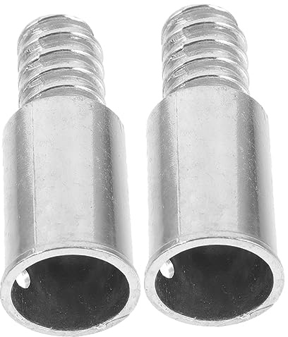 Yardwe 2st Schwenken Griffspitzen Mit Gewinde Metallfadenspitze Verbinder Besenstiel Drücken Stangenadapter Für Mopp Besenstielstange Griffe Haushalt Rotieren Rostfreier Stahl Holzstange