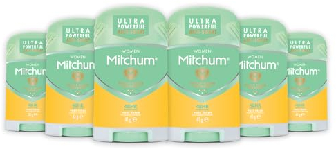Revlon Mitchum Women Triple Odor Defense 48HR Protection Deodorant Stick and Antiperspirant Pure Fresh, Dermatologist Tested, 41 g (Pack of 6)