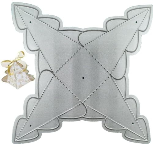 Wudaizhi Weihnachtsbonbonbox Stanze Stanze 3D Geschenkbox Metall Schneiddarsteller Weihnachtsbaum Schneidstaber Schablone Für DIY Scrapbooking Card Making