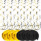 36 Pièces Sécorations Fête Suspendues Tourbillon, Or Noir Spirale à Suspendre, Plafond Serpentins Décorations pour Fête Anniversaire, Mariage, Noël