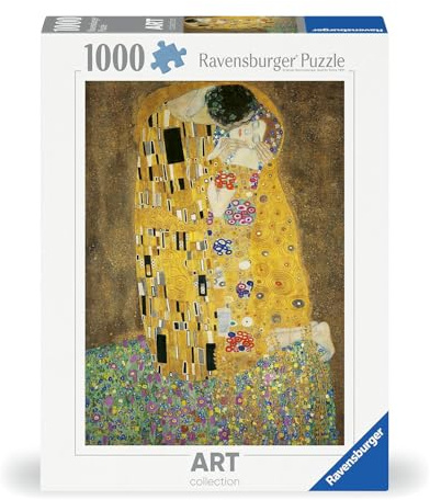 Ravensburger - Puzzle Arte 1000 Pezzi Klimt: Il Bacio | Puzzle Per Adulti | Per Tutta La Famiglia | Con Una Misura Di 70x50 Cm | Regalo Adulti | Regali Natale