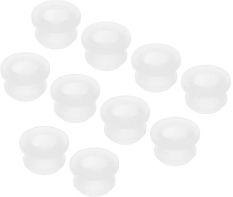 sourcing map 10Pcs Snap Rubber Grommet Hole Plug Mount Dia 15mm ID 11mm H 11.5mm Seal Anti-Scratch for Electrical Box Cable Pipe Transparent