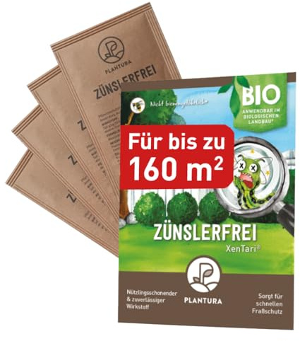 Plantura Zünslerfrei XenTari® Raupenfrei, 8 g für 160 m² | Hochwirksam, Spritzmittel gegen Buchsbaumzünsler, Anwendbar im biologischen Landbau