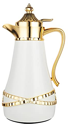 Glass Lined Thermal Carafe Server,Double-Wall Thermal Carafe Coffee Jug Hot Water Pitcher,24 Hour Heat Retention,Vacuum Flask for Coffee Juice Tea