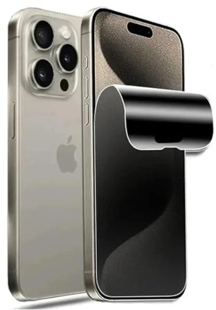 2 Pezzi Anti-Spia Pellicola Idrogel Film per iPhone 15 Pro Max (6.7) | Privacy Protettiva TPU Protezione Schermo Anti-Peeping [Non Vetro Temperato]