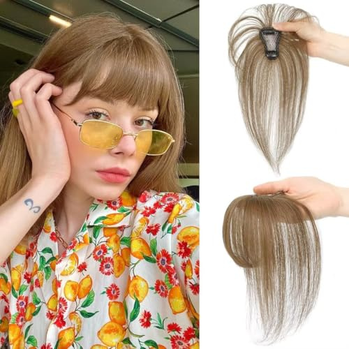 Pony Haarteil, Haarteile echthaar, Echthaar Clip-in Bangs und Extensions für Damen