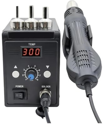 CASEGO Soldering Iron Station Hot Air Gun 858D BGA Rework Soldering Station Blower Hair Dryer Hairdryer Soldering Heat Gun For Welding Repair (Kit1)